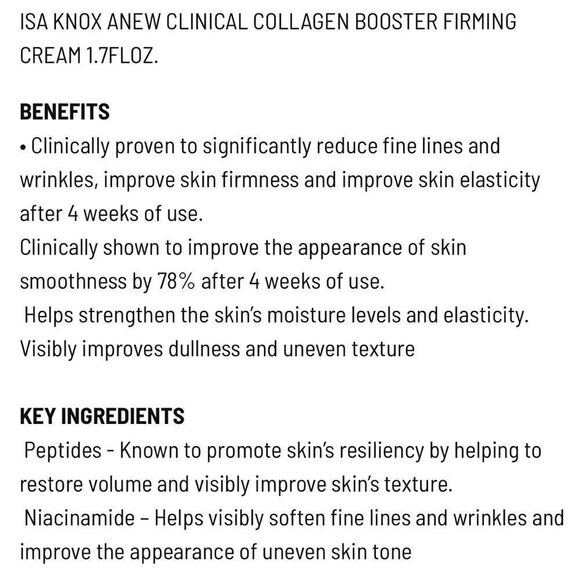 AVON ANEW ISA KNOX ANEW CLINICAL COLLAGEN BOOSTER FIRMING CREAM 1.7FLOZ NIB - Picture 6 of 7